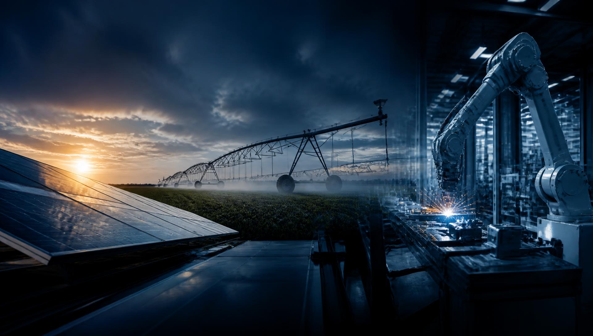 Modern industrial technology: solar energy, agricultural irrigation and factory automation